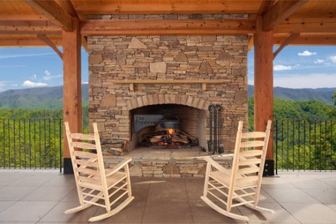 Fireplace at the Pavilion at The Preserve