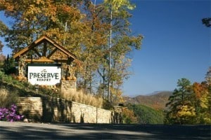 Fall colors at the Preserve Resort in the Smoky Mountains.