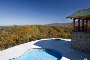 Fall colors in the mountains visible from the Preserve resort.