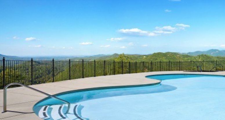 The beautiful swimming pool at the Preserve Resort.