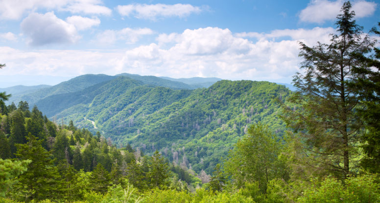 view of the smoky mountains