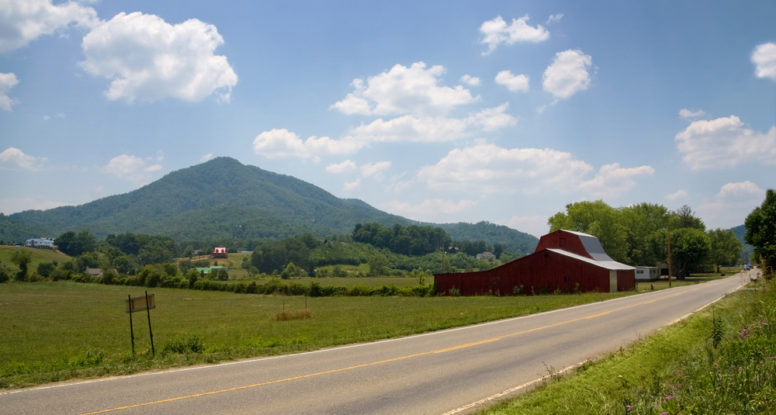 A scenic country road in Wears Valley TN.