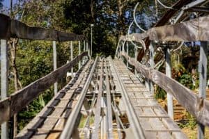 Beginning of an Alpine Coaster ride in the Smoky Mountains