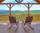 chairs on deck of secluded cabin in Wears Valley TN