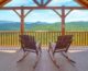 chairs on deck of secluded cabin in Wears Valley TN