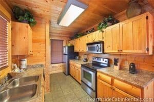 Kitchen in 1 bedroom cabin in Wears Valley Tn