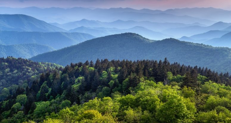 view of the smoky mountains