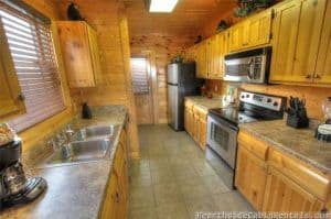 kitchen in a cabin