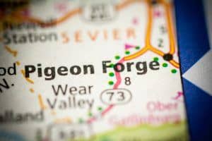 pigeon forge on a map