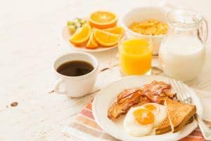 breakfast food and coffee
