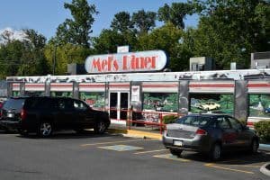 The exterior of Mel's Diner in Pigeon Forge TN.